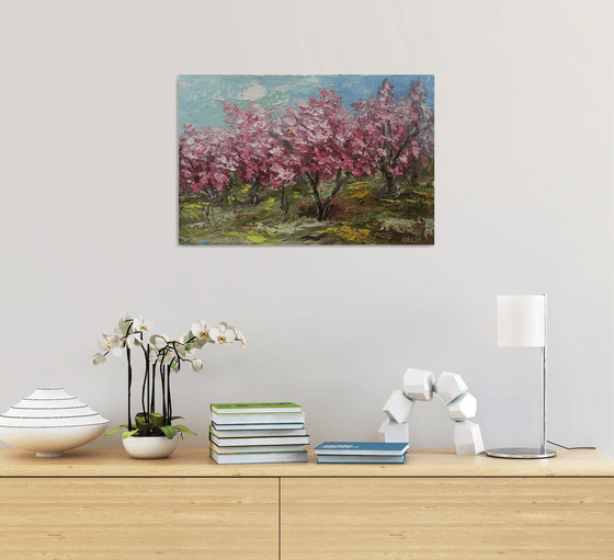 Apricot garden (40x60cm, oil painting, impressionistic)