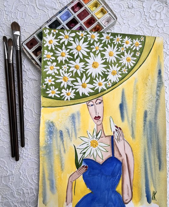 Woman with Daisy