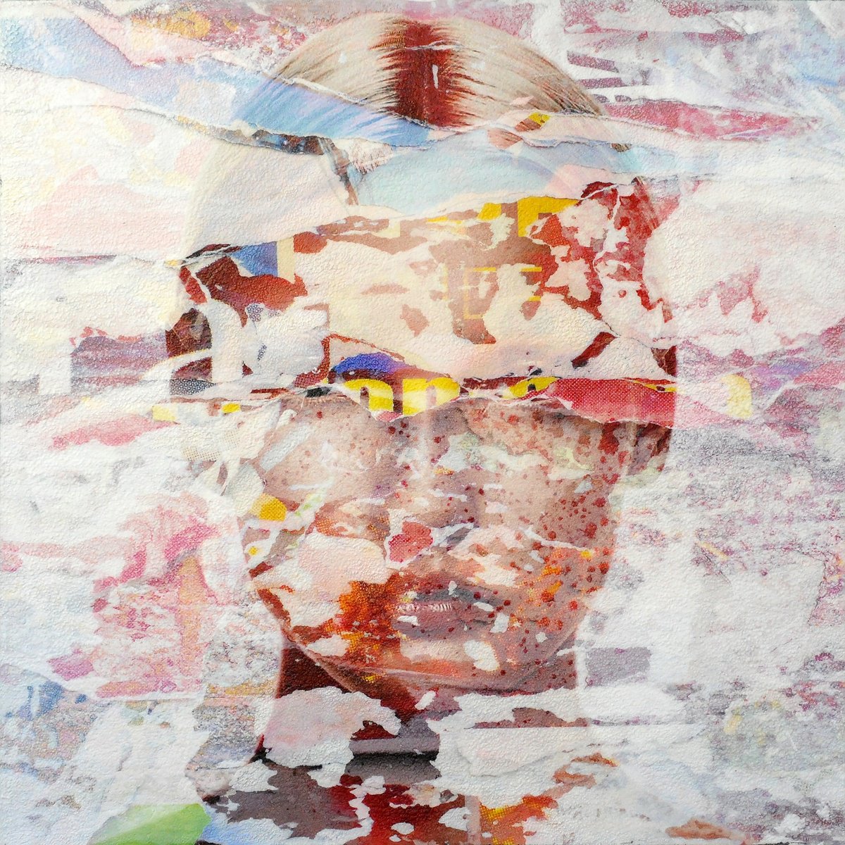 Portrait Painting By Karin Vermeer, 47 X 47", Matrix, Original Artwork