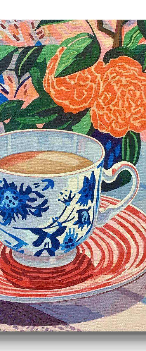 TEACUPS STILL LIFE: GARBO by JULIE LYNCH