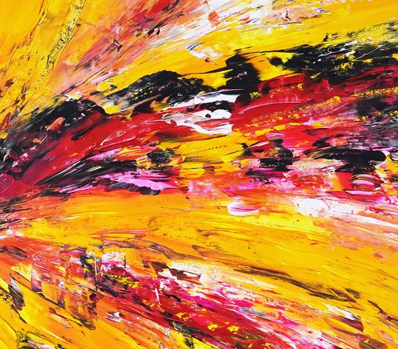 Yellow Red Abstraction E 6