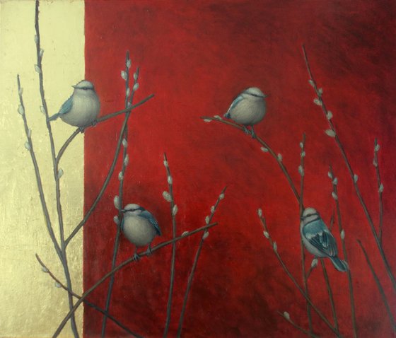 birds painting "Bird Quartet"