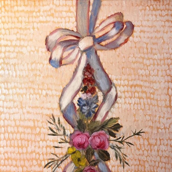 Marie Antoinette Flower Garland Oil Painting