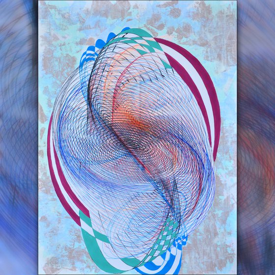 Time Synthesis - Vibrations Mixed Media Modern New Contemporary Abstract Art