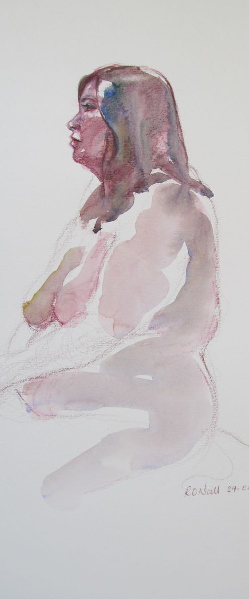 Seated female nude by Rory O’Neill