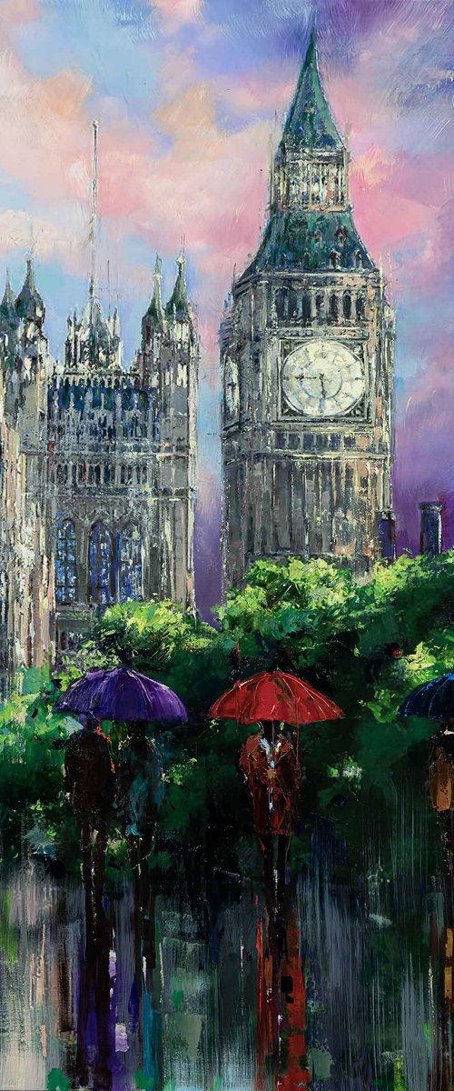 Sunset At Westminster by Ewa Czarniecka