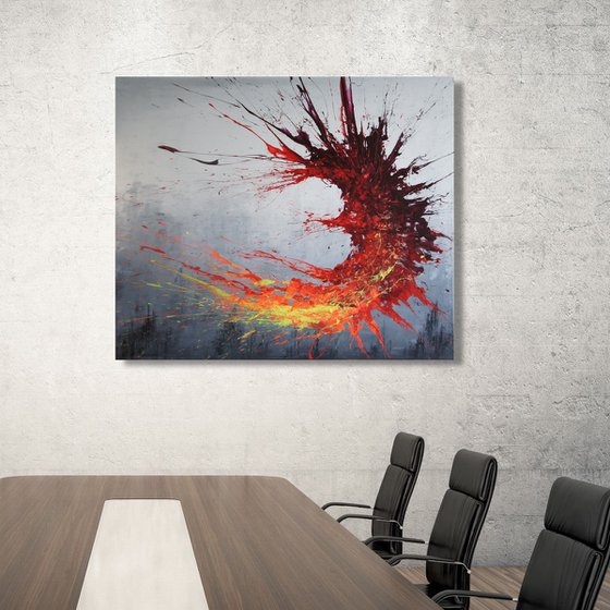 Twisting Fire III (Spirits Of Skies 120127) (120 x 100 cm) XXL (48 x 40 inches)