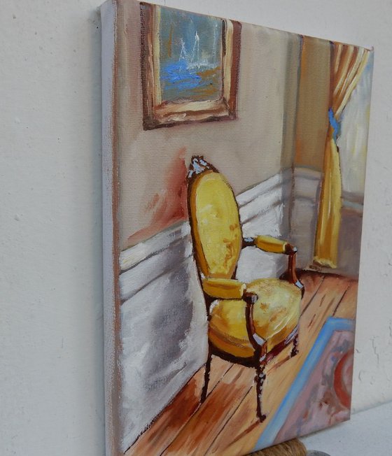 Yellow chair.