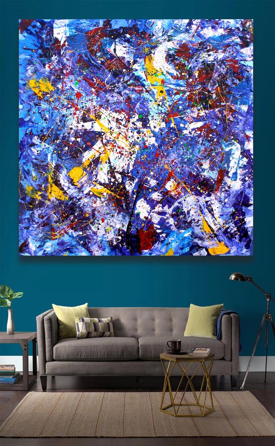 Abstract Woman of Colors Emotions - XXL painting oversize by Juan Jose Garay
