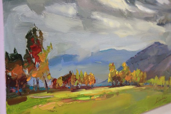 Autumn storm in the mountains