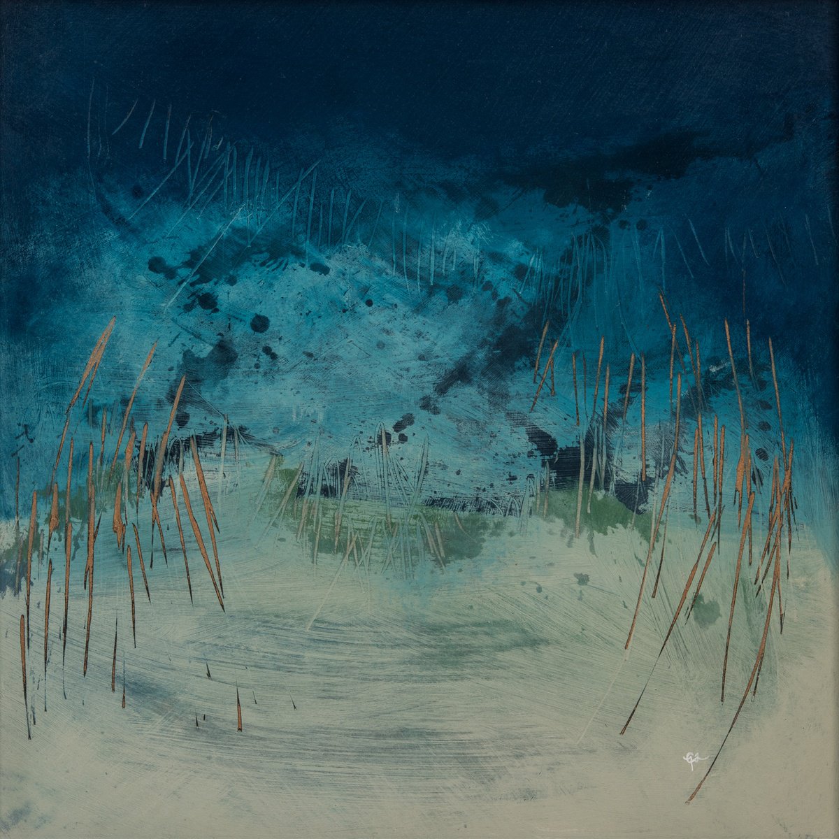 Abstract Landscape Painting By Chloe Yandell, 26 X 26, Untitled V, Original Artwork