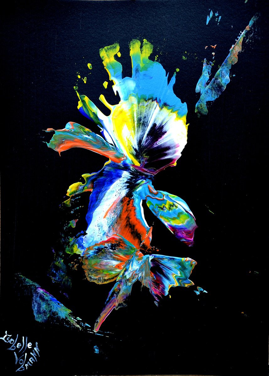 Abstract Acrylic Painting By Isabelle Vobmann, 17 X 24, Exclusive For You !, Original Artwork