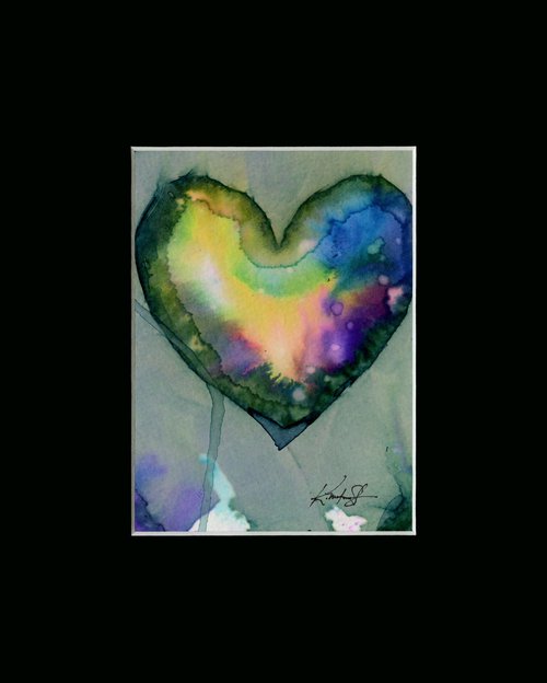 Eternal Heart 968 - Watercolor Heart Painting by Kathy Morton Stanion by Kathy Morton Stanion