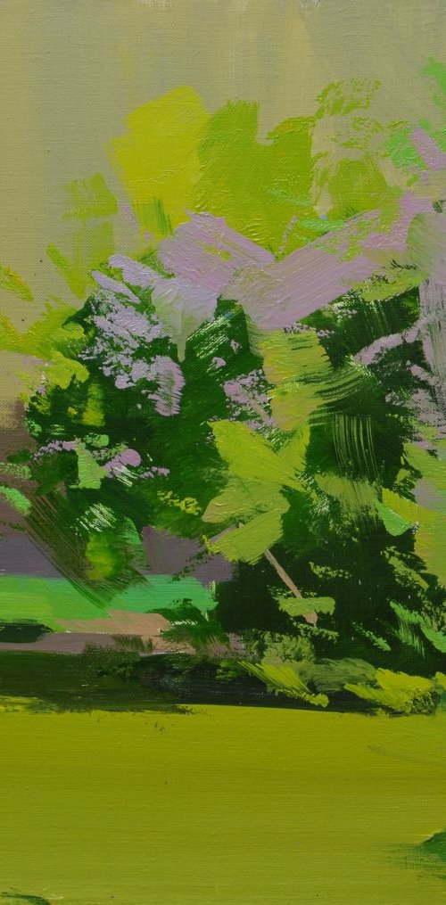 Abstract Landscape Painting,  " Summer Flashback " (417ll15) by Yuri Pysar