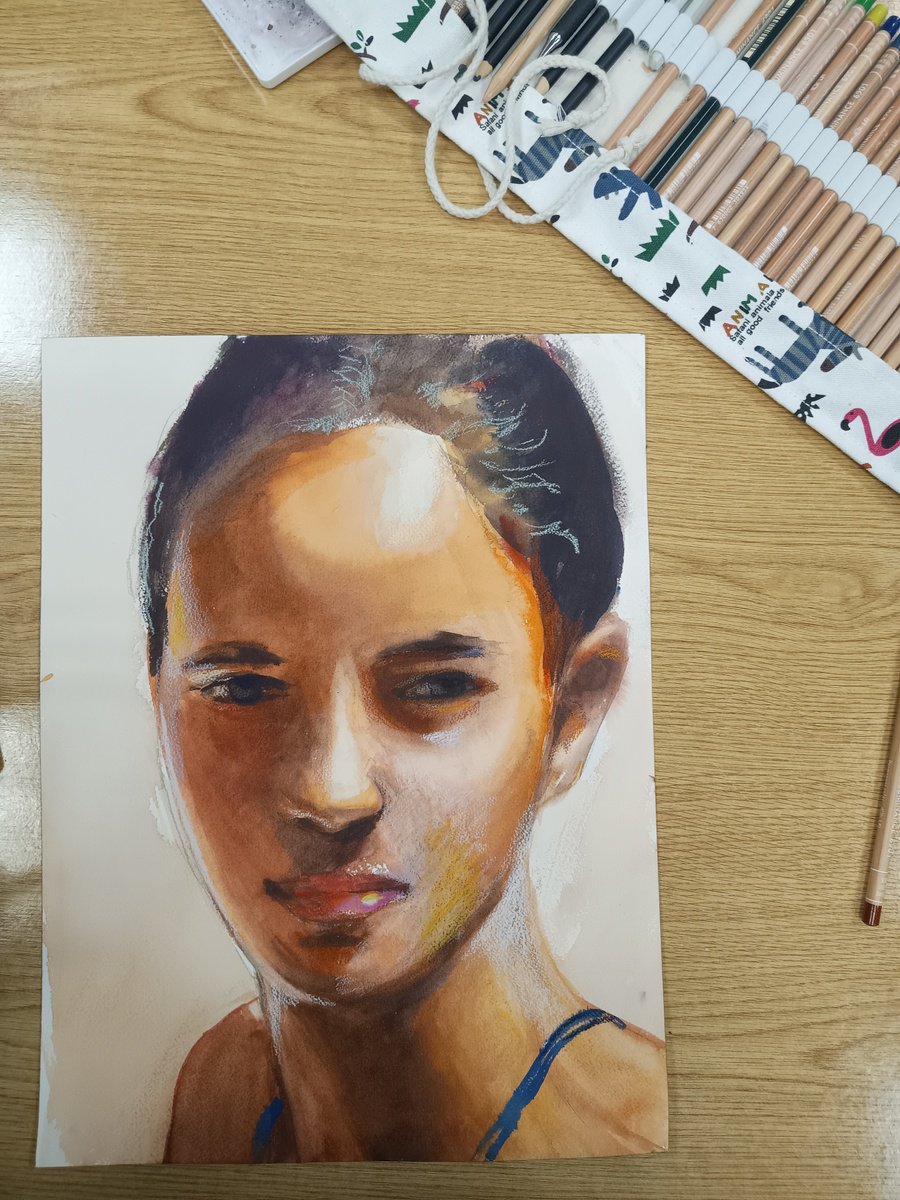 Impressionistic Portrait Painting By Marina Del Pozo, 12 X 16", Plein Soleil, Original Artwork