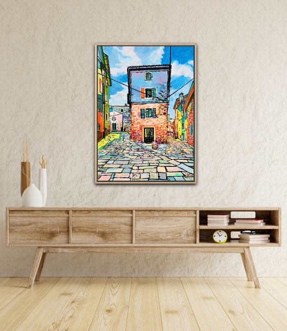 Mediterranean Village / 101 x 71.7 cm