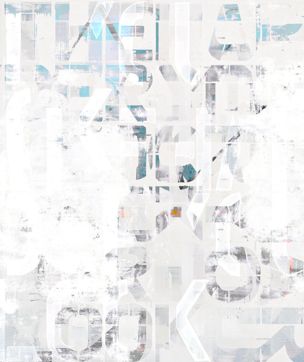 Abstract Print By The Most Active, 15 X 17", Look The Other Way, Original Artwork