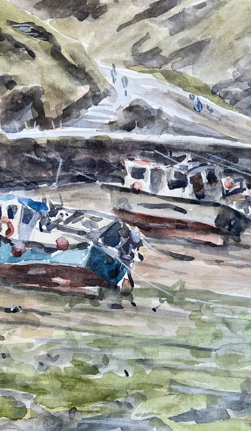 Boscastle Harbour, Cornwall by Louise Gillard