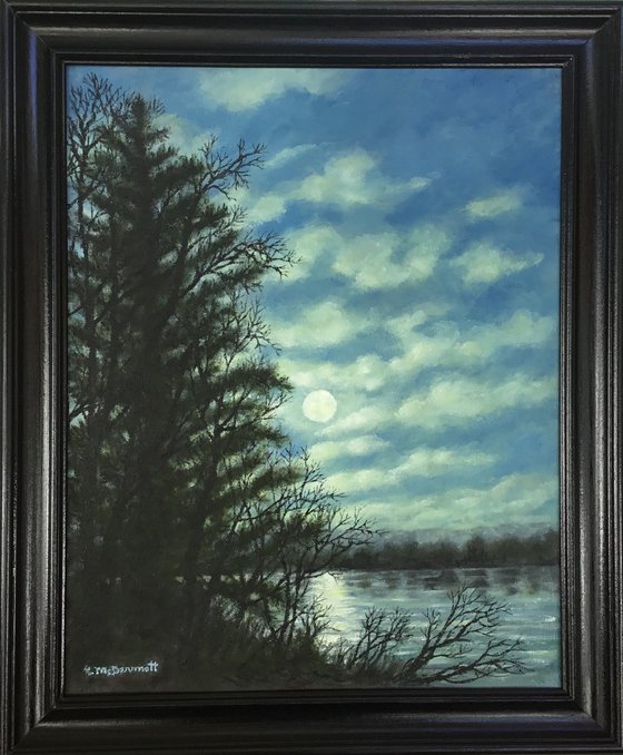 FEBRUARY MOON GLOW - 20X16 oil