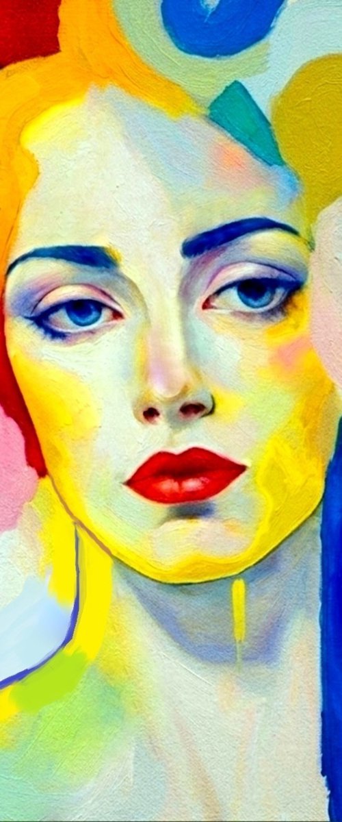 "Held In Light" - Female Portrait by Helena Wierzbicki