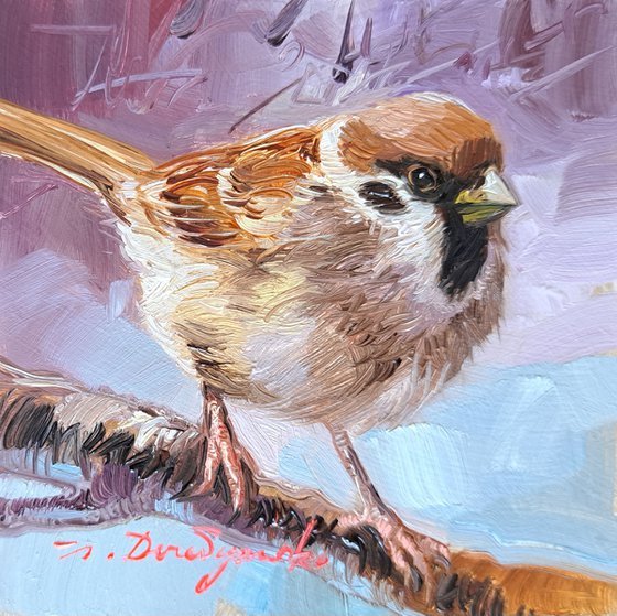 Sparrow bird painting