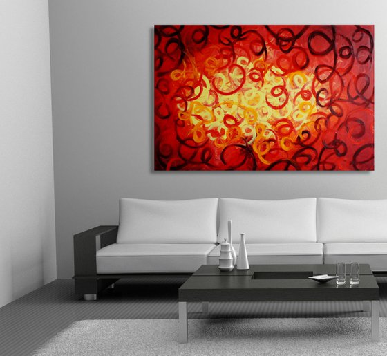 Lava Swirl (120 x 80 cm) XXL oil (48 x 32 inches)