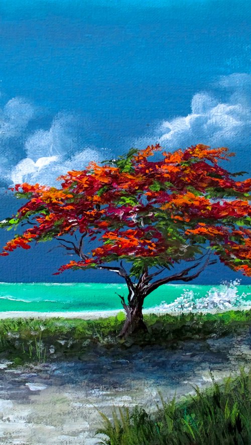 Flamboyan Tree by Galina Victoria