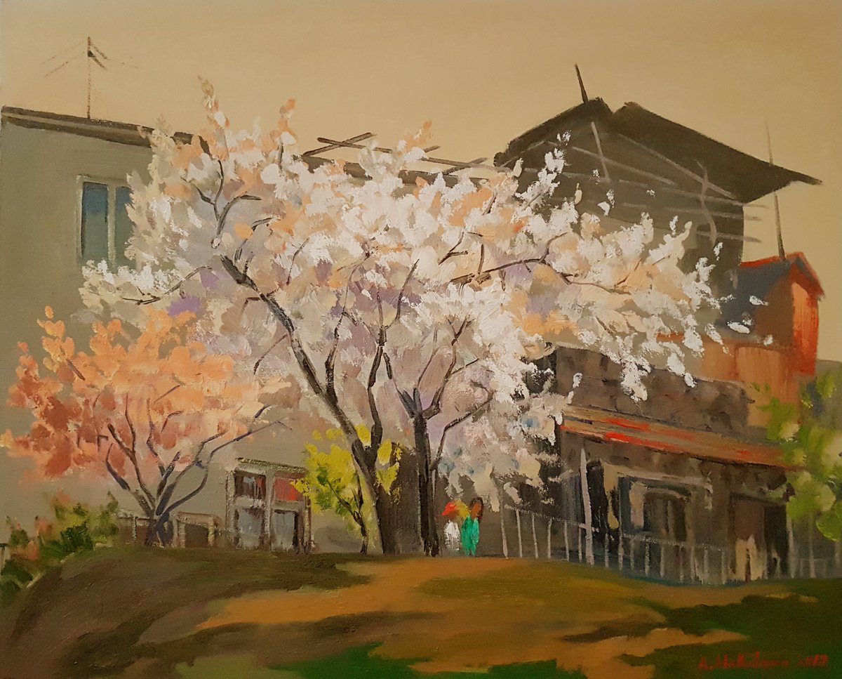 Under the blossomed tree - One of a Kind by Hrachya Hakobyan