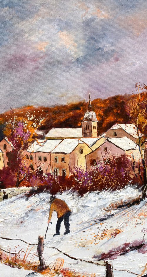 A village in my countryside in winter by Pol Henry Ledent