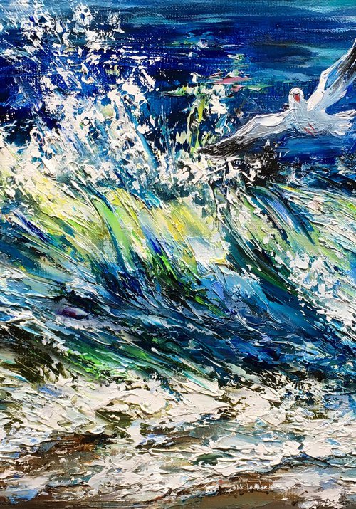 Flying over the wave by Olena  Romanenko