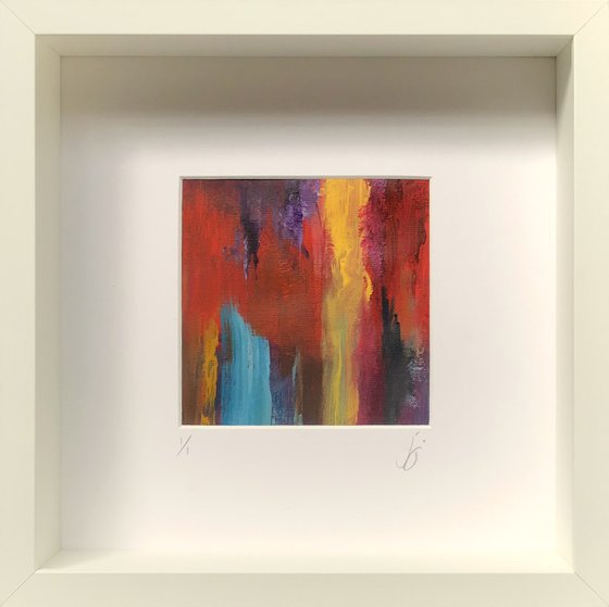 Fusion I - framed original abstract painting
