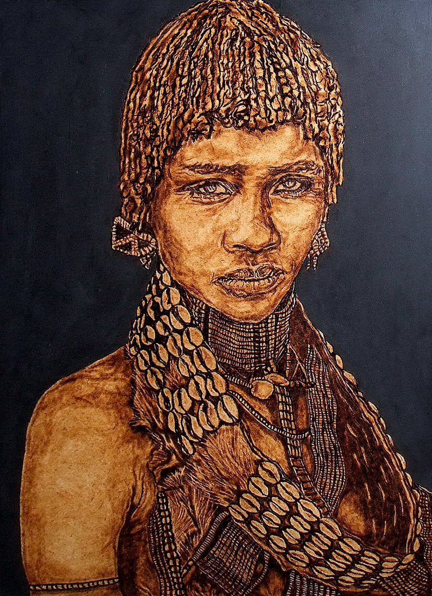 Hamar girl ( Ethiopia) by MILIS Pyrography