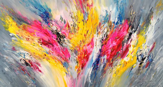 Composition Yellow And Pink L 1