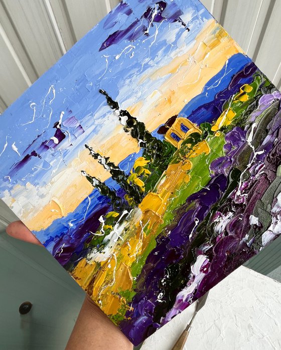 Provence Lavender Field Original Painting