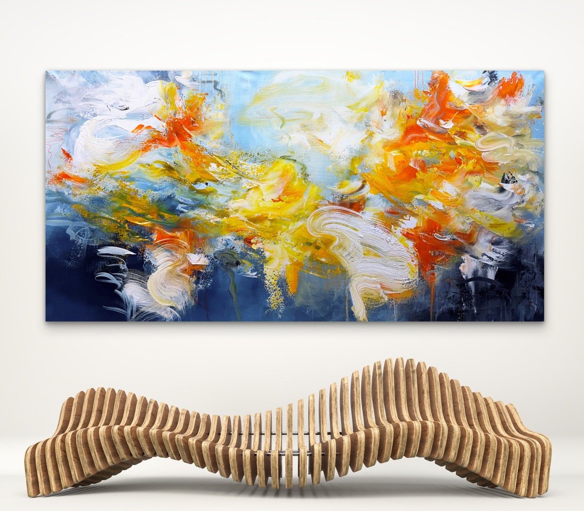  Swirling Harmony By Andrada Anghel, 60 X 30, Artwork For Sale On Artfinder