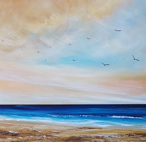 "The Perfect View" - Cornish Seascape, Art, Skyscape by Mel Graham