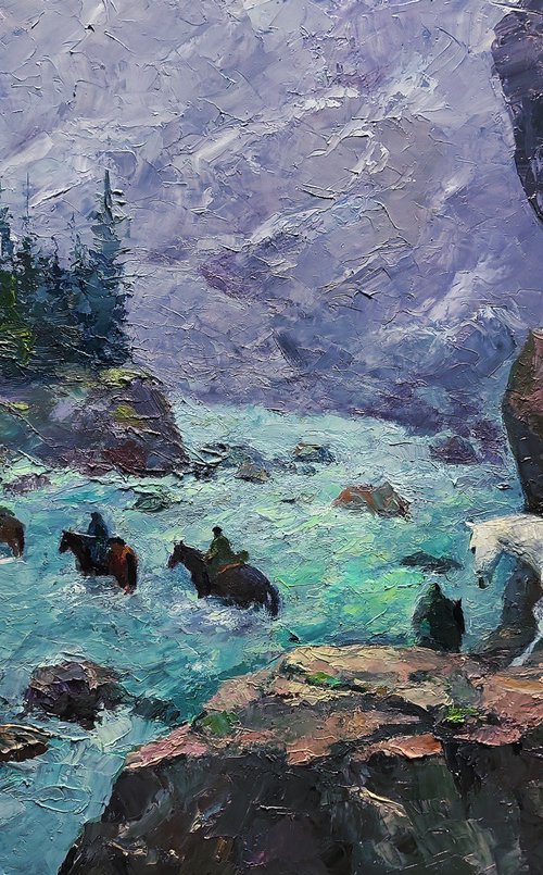 Dangerous Stream in the Mountains by Boris Serdyuk