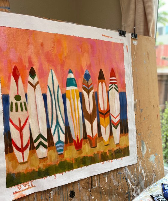 Surfboards by the Beach