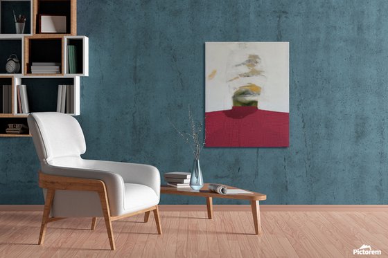 Abstracted face white