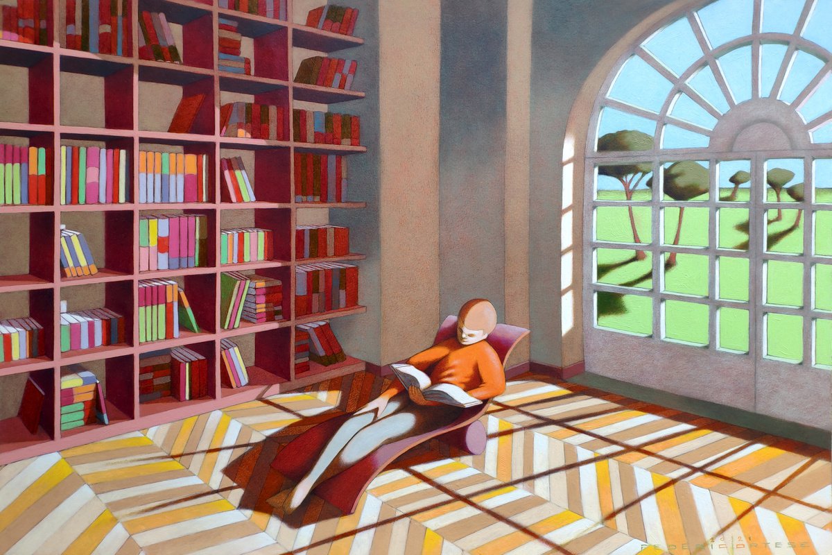 The reading room by Federico Cortese