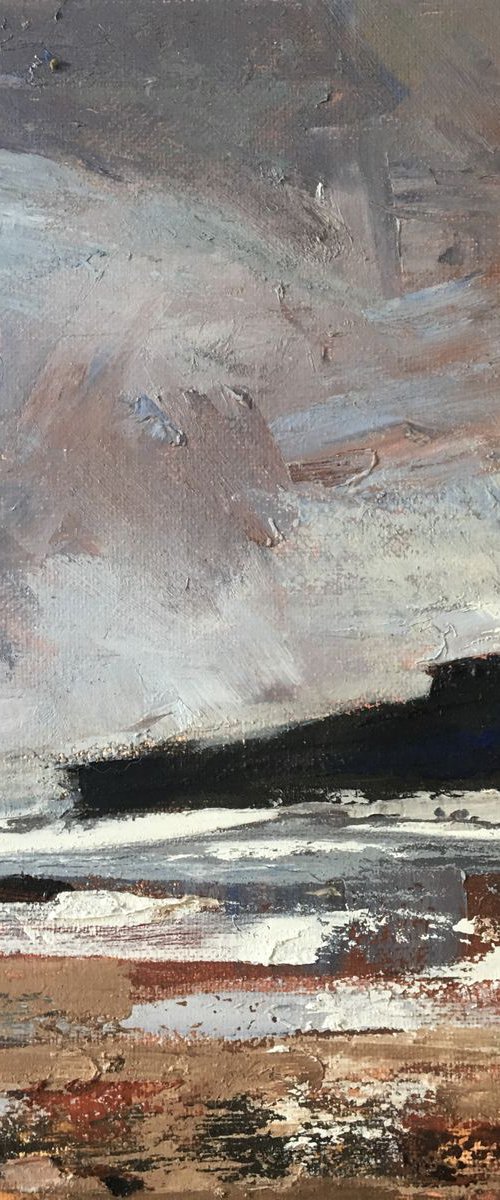Stormy Clouds and Surf by Nikki Wheeler