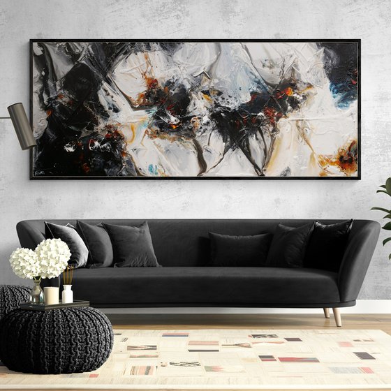 Sugar Oxide 240cm x 100cm Textured Abstract Art