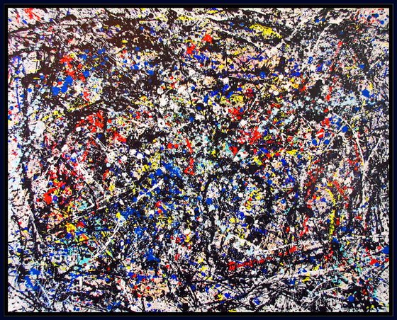 CONVERGENCE 2,  POLLOCK MODEXL,  framed