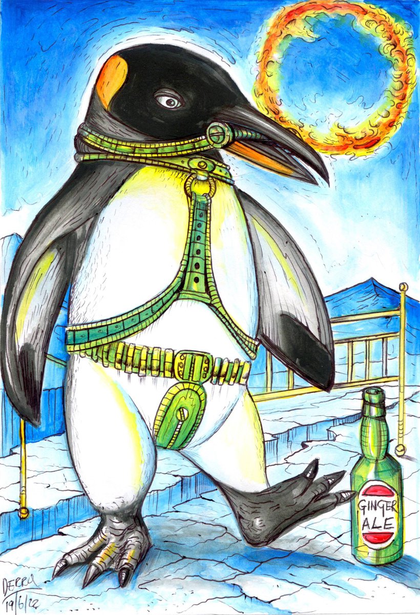 Penguin In Bondage - Fetish Animal Art by Spencer Derry ART