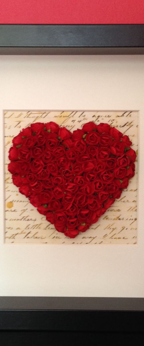 Old letter of Love, 2016 Heart of Roses by Hernan Reinoso