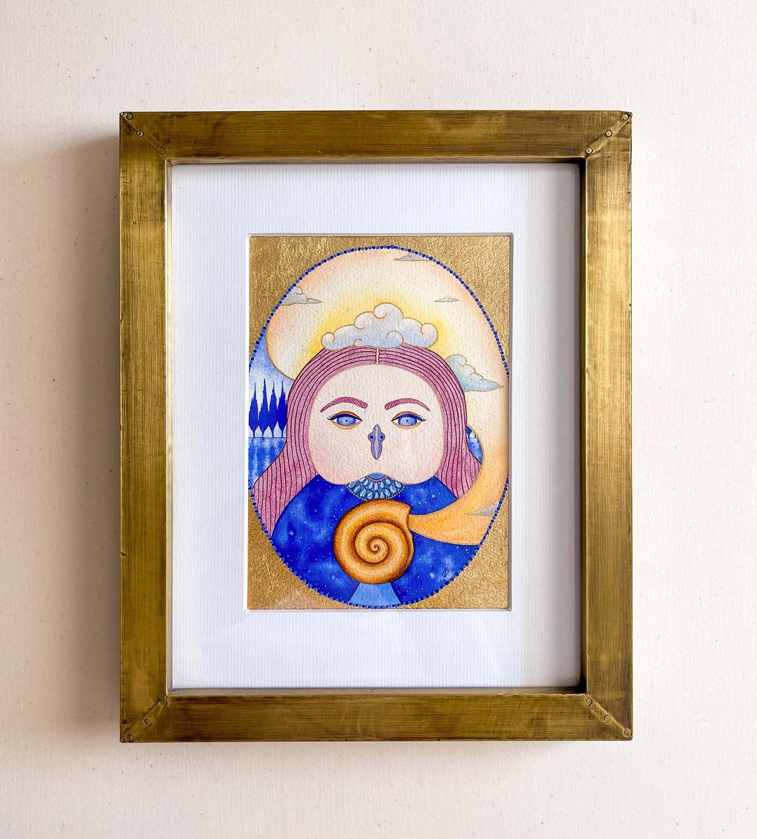 Surrealistic Animal Painting By Eve Devore, 9 X 11, What Is Your Favorite Color?, Original Artwork