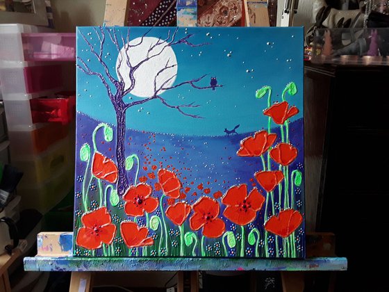 Moonlight on the Wild Poppies