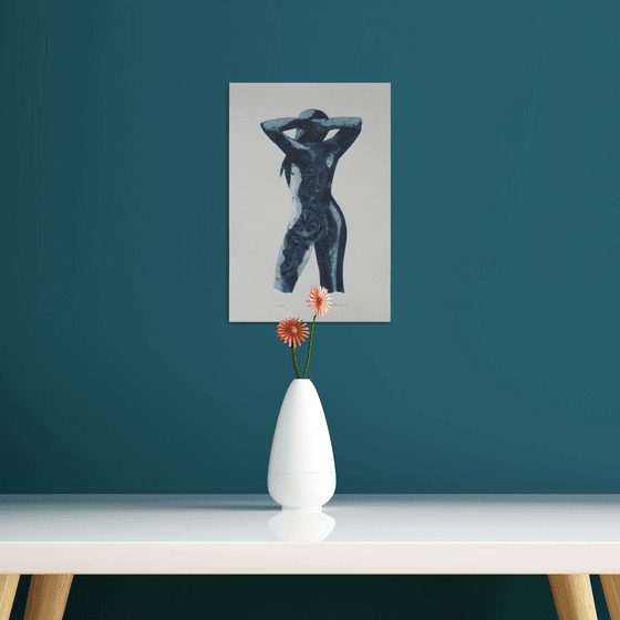 Standing female nude 3 variations