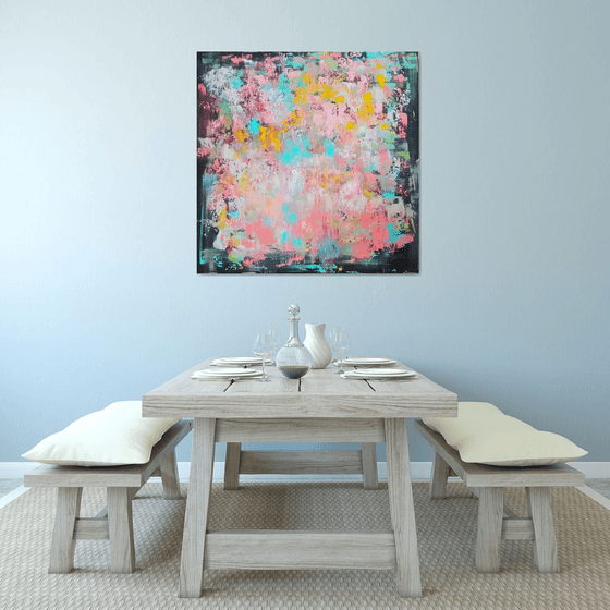 Coral Reef - large colorful abstract painting