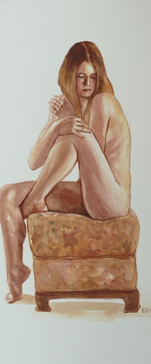 Seated female nude by Rory O’Neill